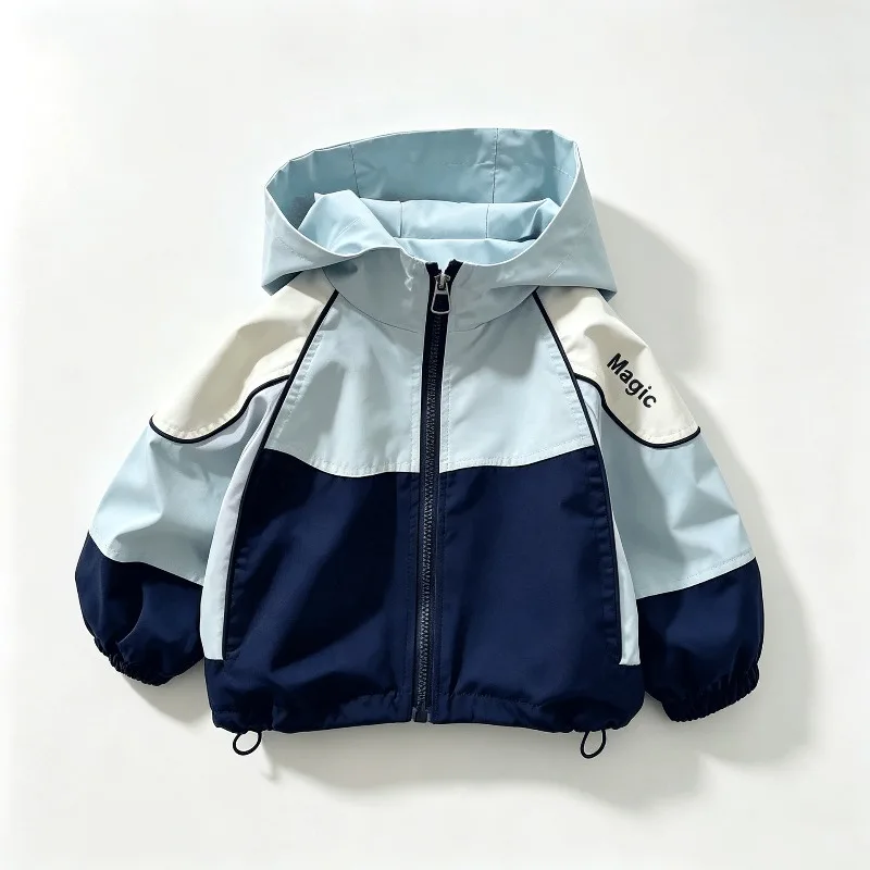 Herbst RAISE Kinder Jungen Windbreaker Mäntel 2-8 Jahre Kinder Jungen Oberbekleidung Mäntel mit Kapuze und Aufnähern Kleinkind Baby Jungen Winddichte Jacke – Detail 1