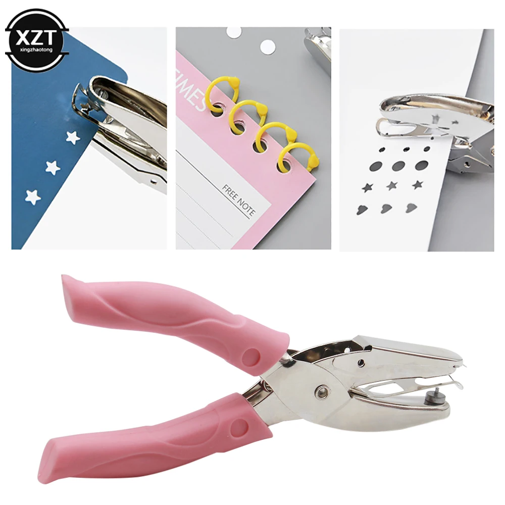 Novelty Handle Hole Punch DIY Loose-leaf Paper Cutter Single Hole Puncher School Office Binding Stationery 1.5MM/3MM/6MM