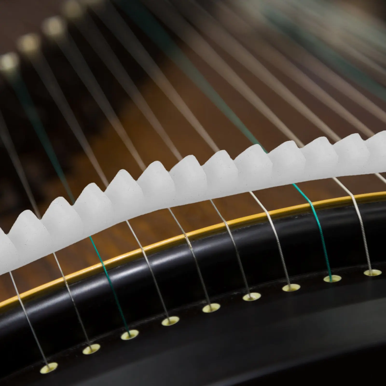 Silicone Guzheng Sound Dampening Strip Transparent Mute Belt for Quiet Practice Guzheng Soundproofing Instrument Part