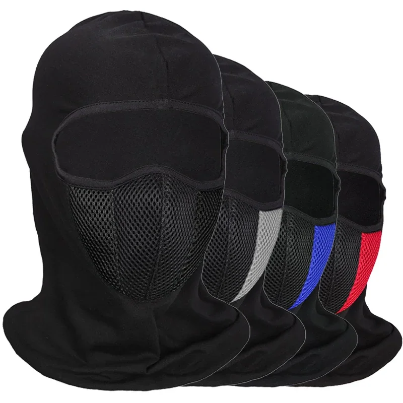 Masque facial intégral respirant pour sports de plein air, cagoule de moto, masque de cou d'équitation de moto, équipement de sauna de cyclisme, crème solaire