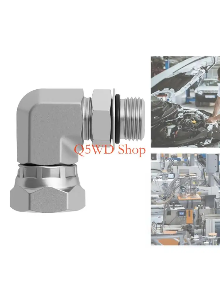 Q5WD Hydraulic Elbow Thread Adapter with Seal and Hose End Use Detail