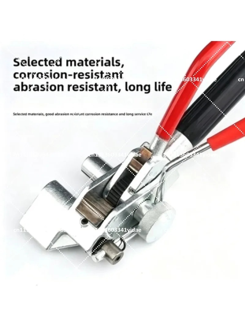 Stainless Steel Ratchet Strapping Tool for Steel Bands, Gear-Driven Tensioner