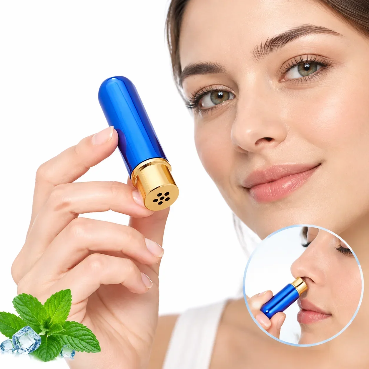 Travel 5ml Aluminum Nasal Inhaler Colored Replacement Aromatherapy Inhaler Empty Tubes for Essential Oil