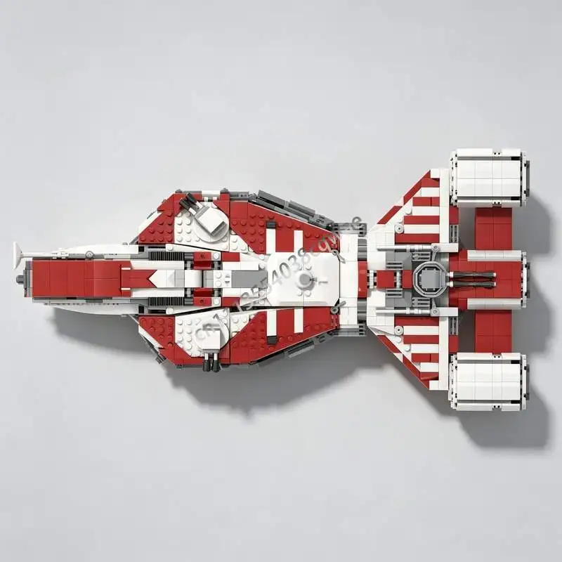 1152PCS Interstellar Consular Class Frigate MOC Sci Fi Space Cruiser Battleship Model DIY Assembly Building Blocks Display Toy
