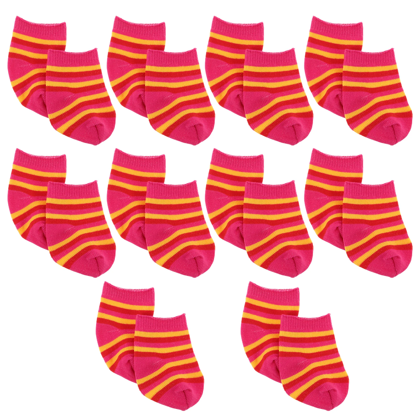 

10pcs Socks For 18 Inch Baby Girl Striped Cotton Mini Sock Accessories Girls Socks Action Figure Clothes Playtime Outfit