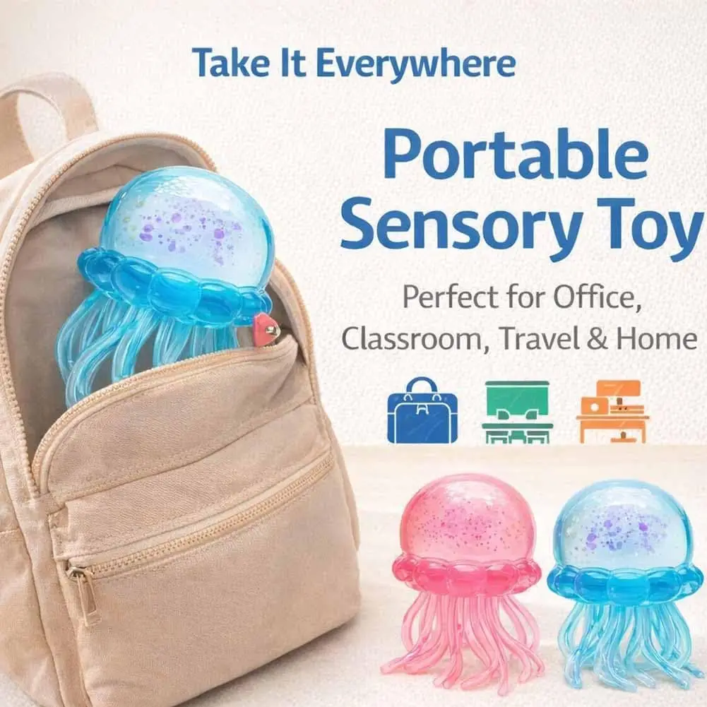 

New and Hot New Sensory Jellyfish Squeeze Fidget Gifts Jellyfish Stress Relief Relax Squishy Anti-Anxiety Squeeze Gadgetry