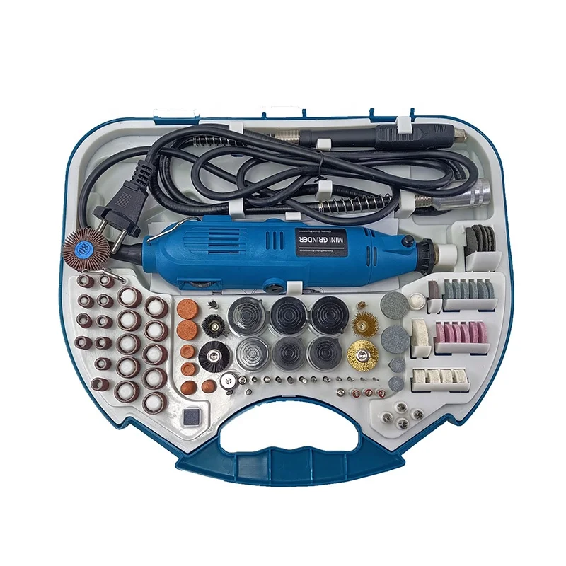 TS-2004 Mini DIY Rotary Tool Kit Handheld 1/8 Die Grinder & Sanding Carving Cutter Similar to Dremel Made of Metal