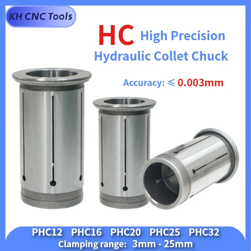High Precision HC12 HC16 HC20 HC25 HC32 Hydraulic Collet Chuck HC=PHC=HDC=HYC For CNC Lathe BT30 BT40 HSK63A Spindle Tool Holder