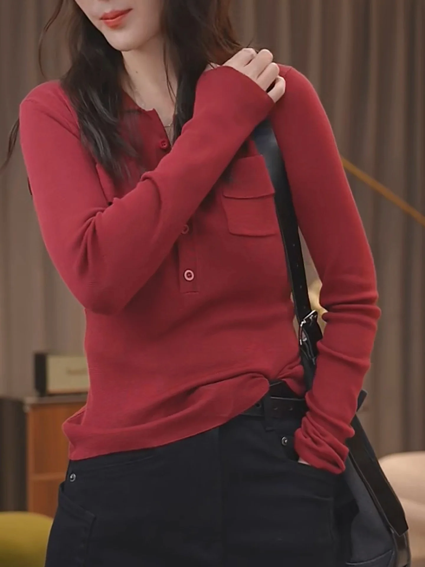 เสื้อสเวตเตอร์ถักไหมพรมแบบยาวสวมใส่สบาย สไตล์ลำลอง เหมาะสำหรับการเดินทางไปทำงาน รุ่นเกาหลี ทรงปกติ เนื้อผ้านุ่ม บางปานกลาง สีพื้น