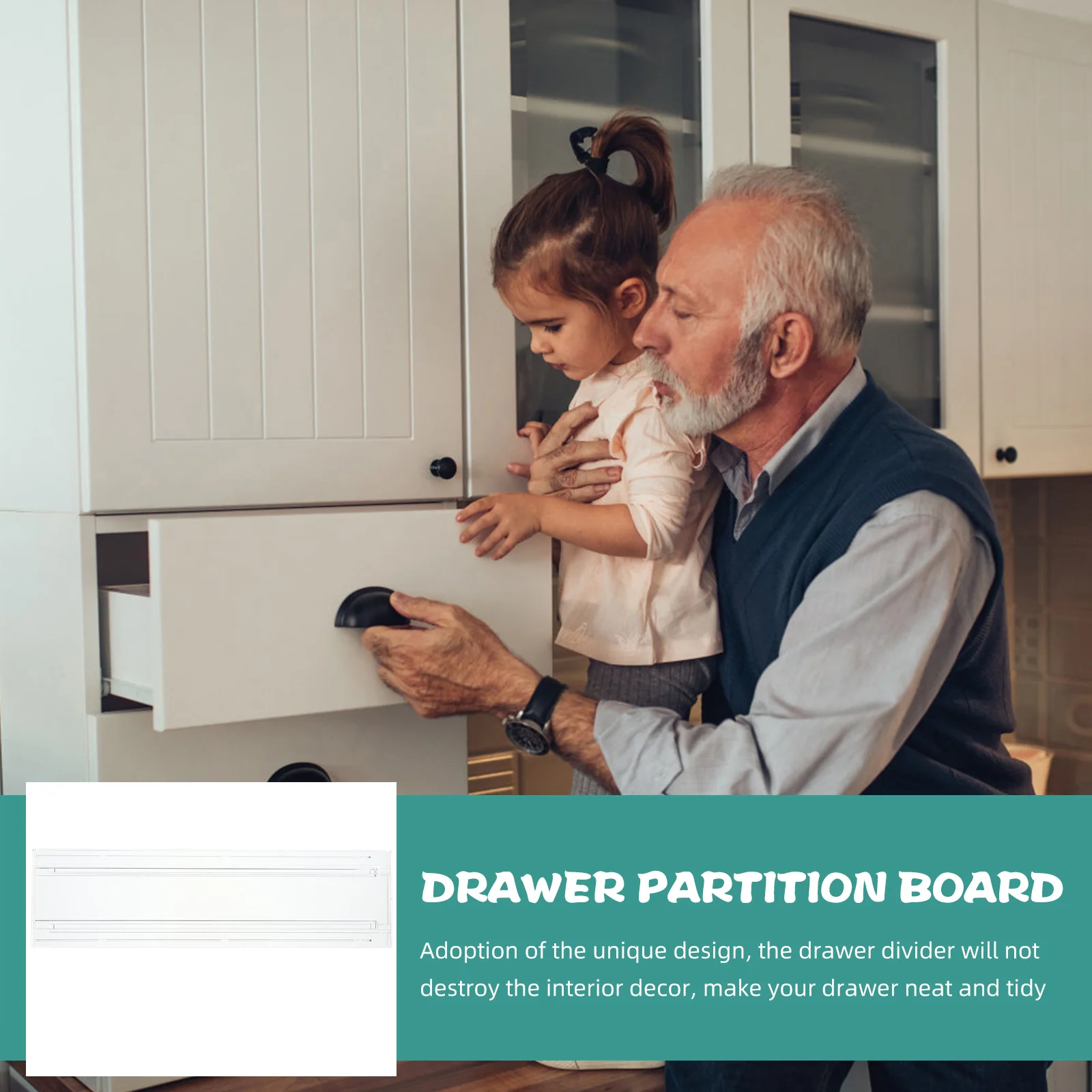 4 قطعة فواصل الأدراج لوحة قابلة للتوسيع للملابس والجوارب والملابس الداخلية ومنظم المنزل أداة لوحات تقسيم الأدراج #1