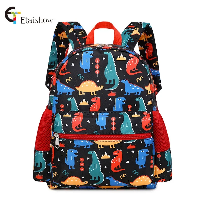 School bag cartoon cute student spine protection to reduce the burden 3-5-6 years old 4 children dinosaur backpack