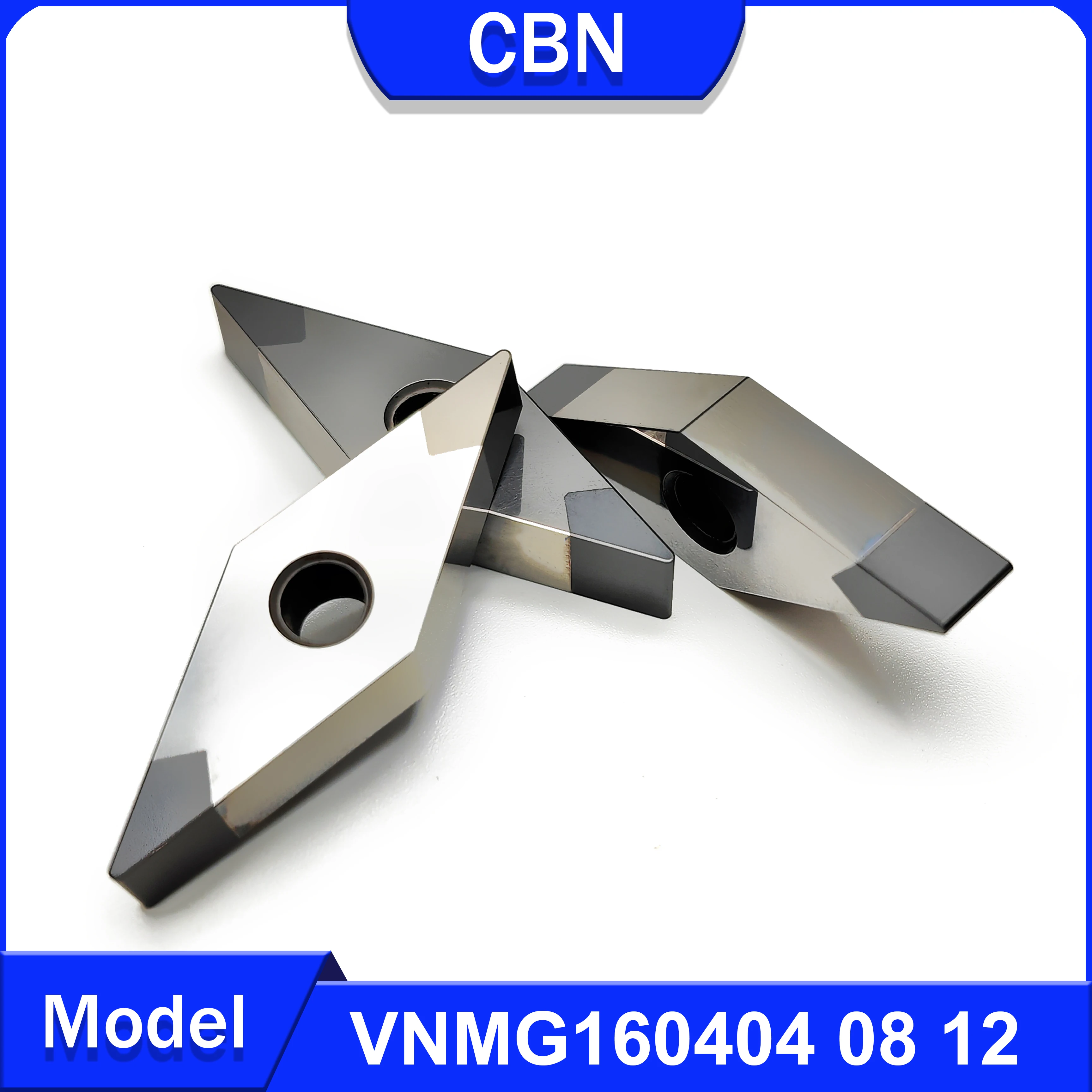 Cbn Turning Tool Vnmg160404 Vnmg160408 Vnmg160412 Processando Aço Endurecido e Ferro Fundido e Outros Materiais de Alta Dureza Vnmg