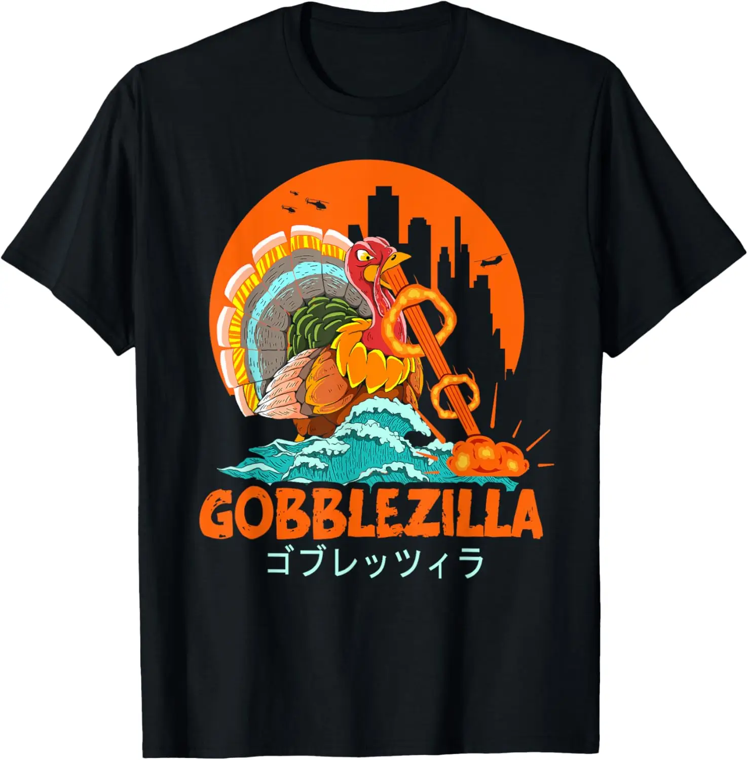 Camiseta Gobblezilla de Acción de Gracias del Día de Turquía