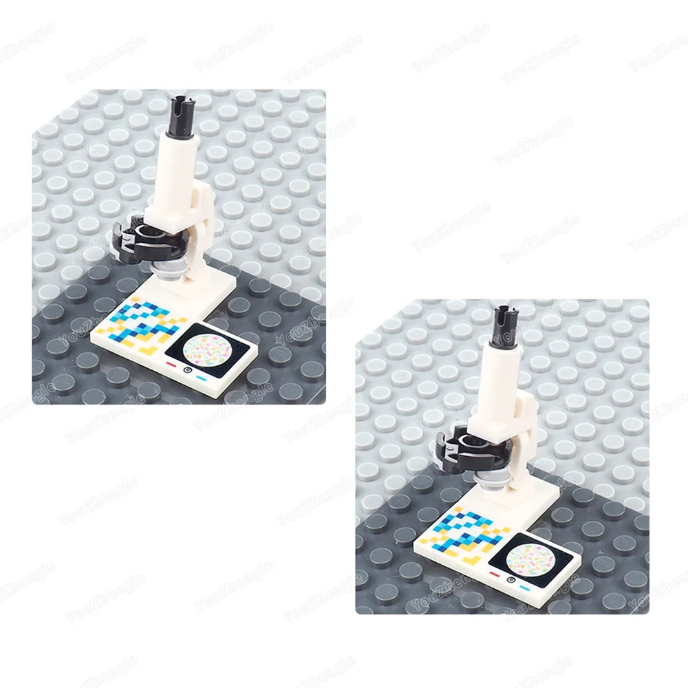 مجهر أحادي العين نماذج مكعبات البناء MOC أرقام أداة بصرية معدات شاشة الفلورسنت مطابقة المشهد الهدايا اللعب