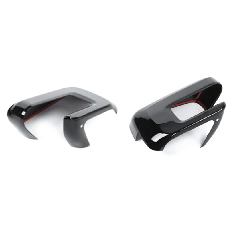 

Ingenious-1Pair Front Side Rearview Mirror Caps Cover Decoration Trim Cover For Ford F150 F-150 2021 2022 Bright Black