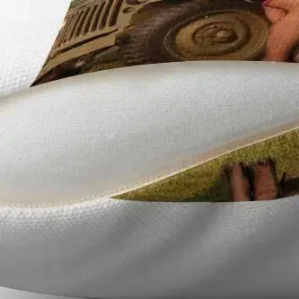 كريستين مع 1944 ويليز MB رمي وسادة وسادة ديكور وسادة للديكور يغطي ل أريكة ديكور فاخر فتاة أنيمي