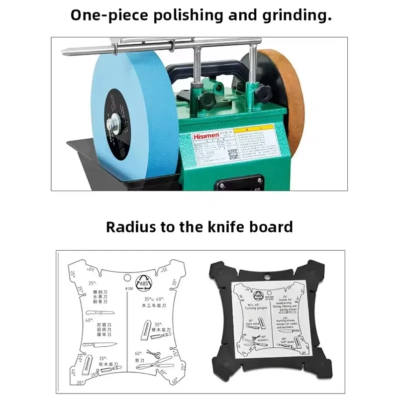 220V 220W Electric Knife Sharpener Low Speed Water Cooled Knife Sharpener Portable Benchtop Rotary Polishing Knife Sharpener