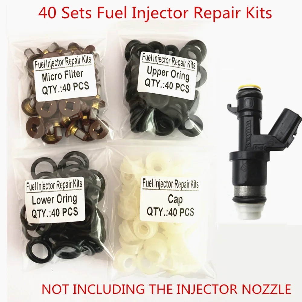 40sets Fuel Injector Repair Service Kits For Parts#16450 R40 A01 For Honda Car Auto Parts Replacement For AY-RK205