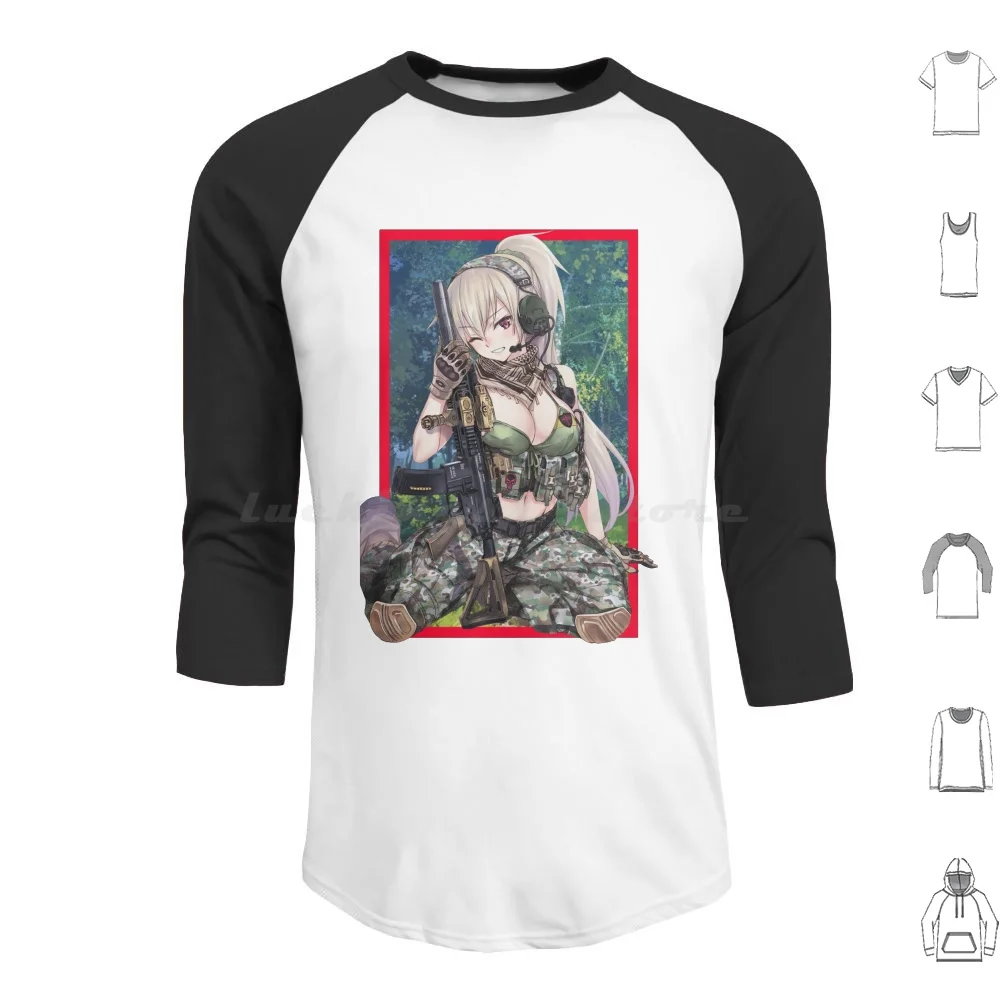 Cute Anime Girl In Military Uniform Hoodie Cotton Long Sleeve Anime Badass Anime Anime Anime Anime Art Anime Design