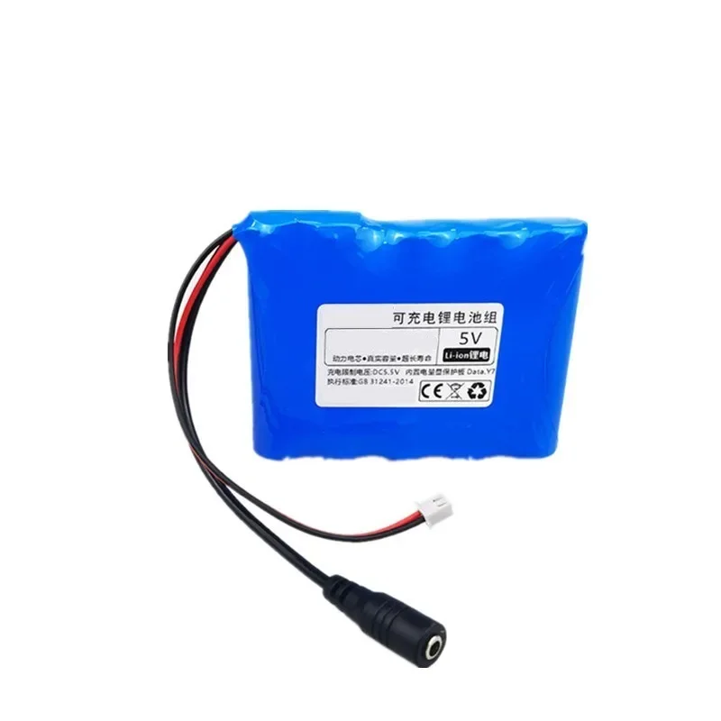 [New] 5V 2000-20000mAh 18650 Rechargeable Lithium Battery Pack DC Female Input XH2.54 Male Output for RC Toy Car Flashlight
