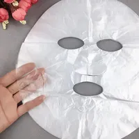 Disposable Face Plastic Film Transparent PE Masks Wrap Facial Full Face Cleaner Mask Neck Stickers Paper Beauty Tool Accessories