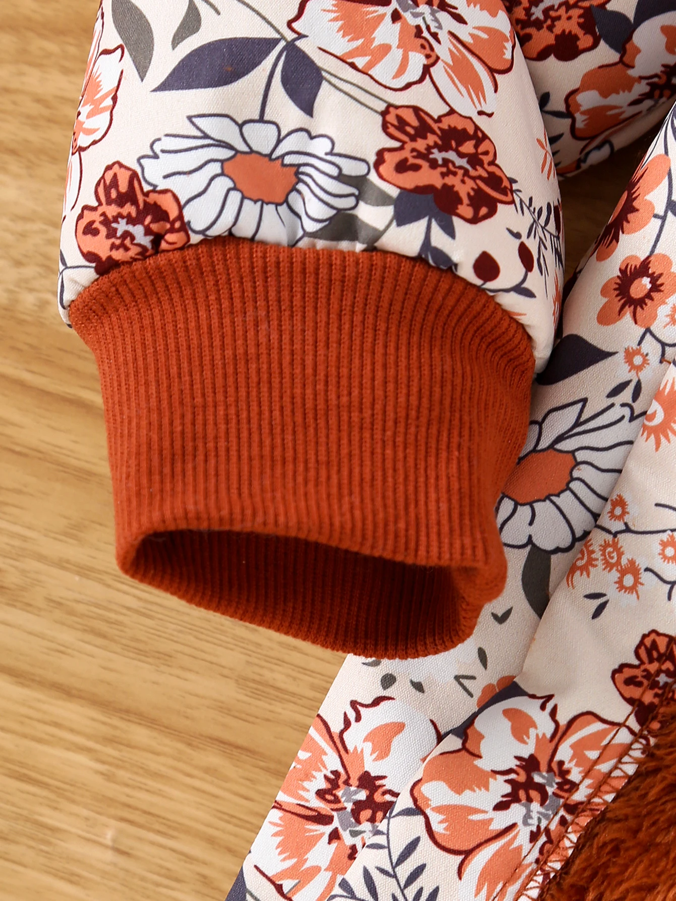 Autumn/Winter New Women’s Children’s Fashion Full Print Flower Print Fleece Lined Thickened Hooded Jacket For Daily Casual Wear 5 Autumn/Winter New Women's Children's Fashion Full Print Flower Print Fleece Lined Thickened Hooded Jacket For Daily Casual Wear 5