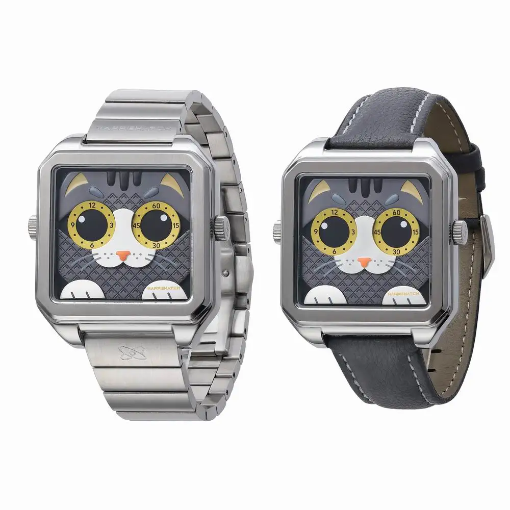 Happie Watch Fashion Couple Watches Simple Arabic Dial Men Quartz Watch Elastic Band Women Wristwatches