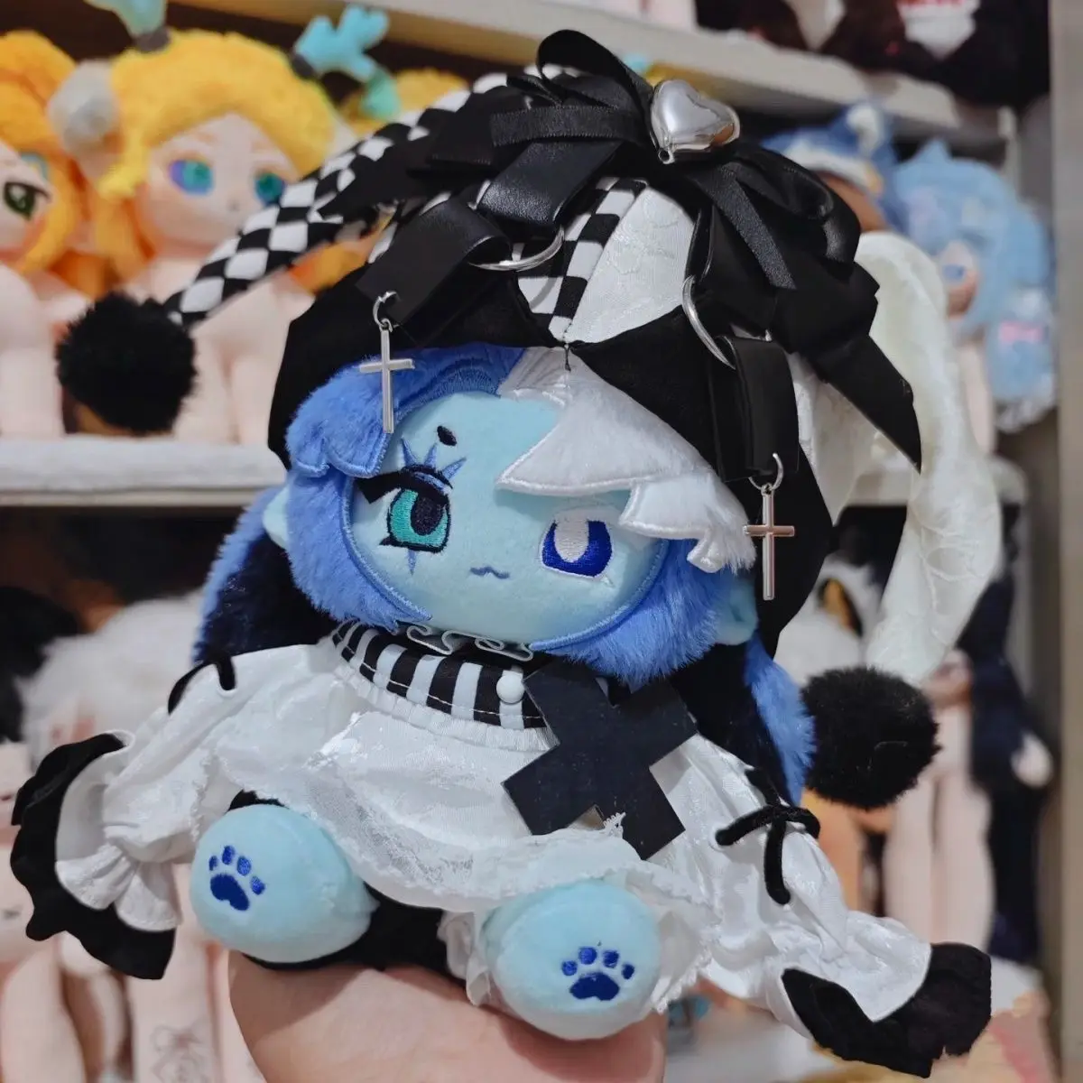 

20cm Anime Cookie Run: Kingdom Shadow Milk Cookie Plushie Stuffed Dress-up Plush Doll Body Toys Collectible Figure Birthday Gift