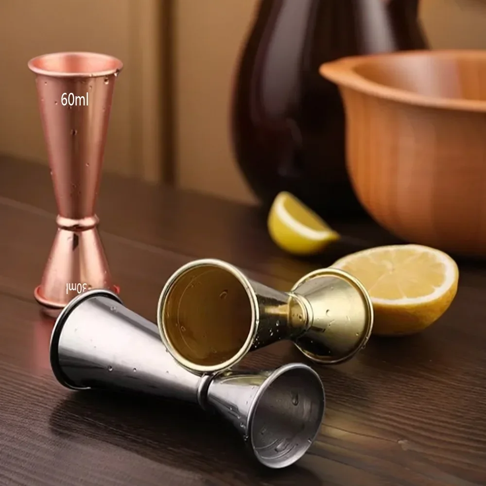 Stainless Steel 30/60ml Cocktail Wine Shaker Measure Cup Double Shot Drink Spirit Measure Jigger Kitchen Supplies Gadget