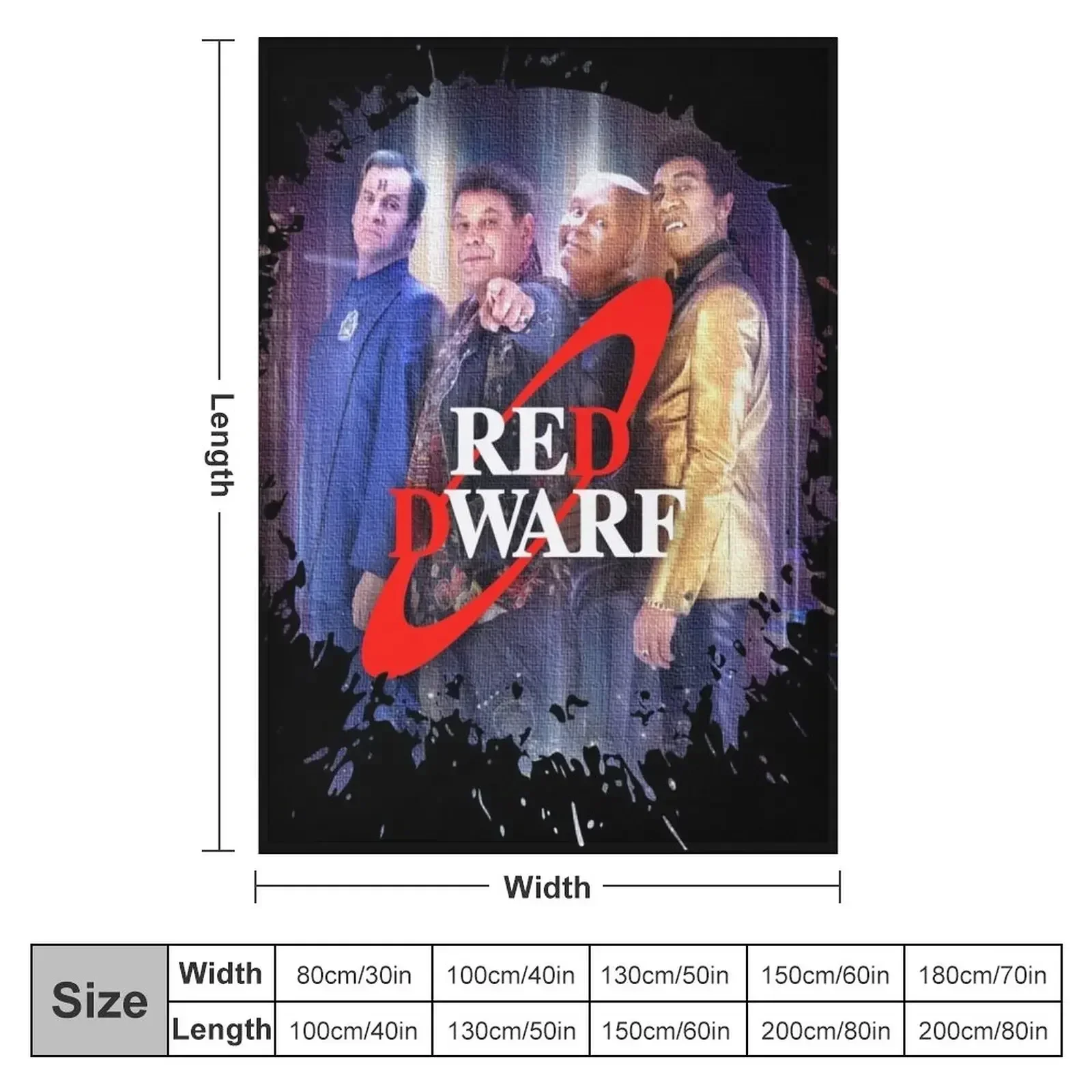 Red Dwarf - Crew Throw Blanket couch cozy soft plush fuzzy picnic outdoor blanket