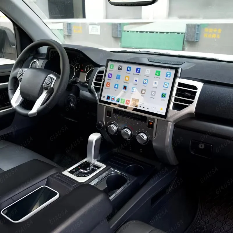 14.6 بوصة أندرويد 13 CarPLay لتويوتا تندرا سيكويا 2014 2015 2016 2017 2018 2019 2020- 2024 سيارة لتحديد المواقع شاشة راديو الوسائط المتعددة