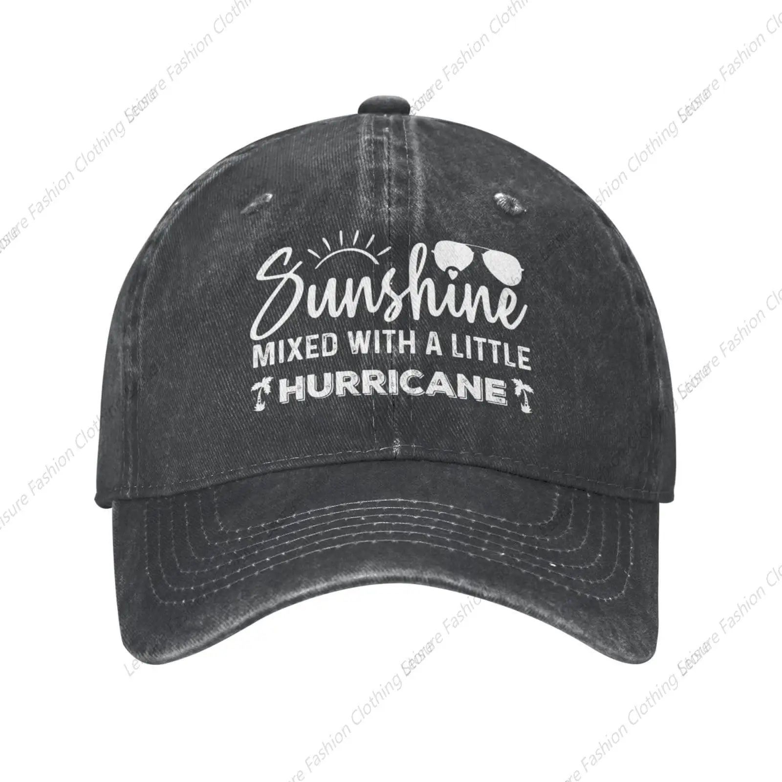 

Funny Hat Sunshine Mixed with A Little Hurricane Hats Men Dad Caps Vintage Cap