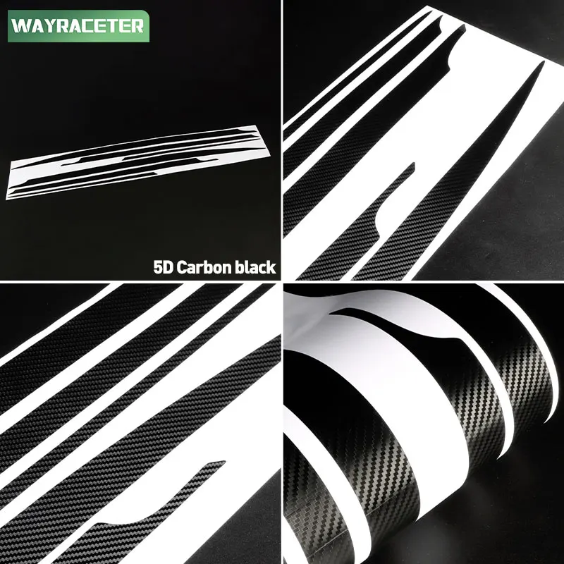 2 Pcs Door Side Upper Stripes Sticker Carbon Fiber Vinyl Waist Line Body Decal For BMW X4 F26 M Performance Accessories