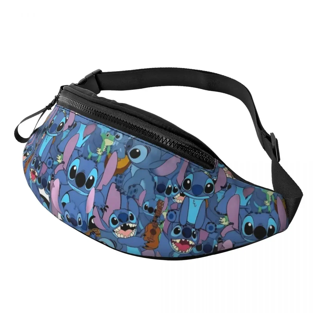 Custom Anime Pattern Fanny Pack Men Women  Crossbody Waist Bag for Camping Biking Phone Money Pouch