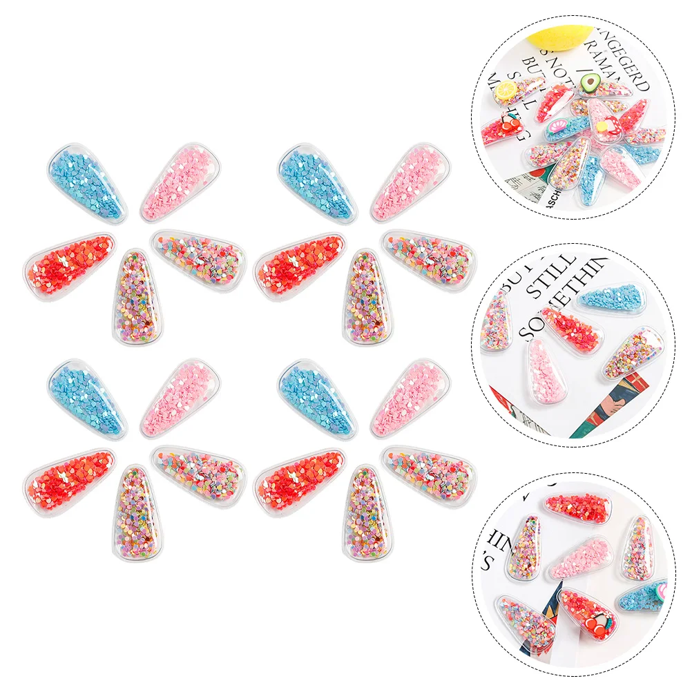 

20 Pcs Hair Accessories Kit Kids Clips for Girls Novelty Pins DIY Materials Transparent Hairpins Women's