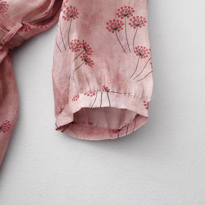 Nieuwe bloemenkatoen Dr Artistieke losse taille Cinched lange rok Lente middellange Sve zevenkwart polyester linnenmix