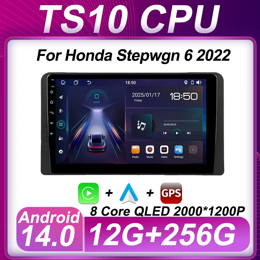 

For Honda Stepwgn 6 Android Auto Car Radio 8 Core Touch Screen Intelligent Car Systems Automotive Multimedia Player No 2 din DVD