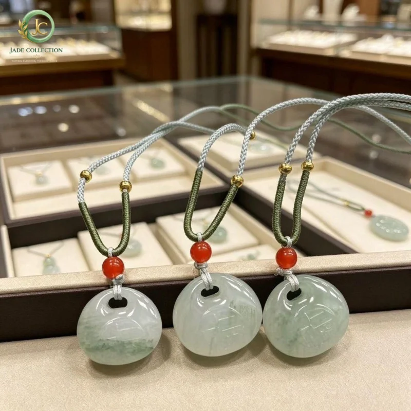 Tianshan Jade Cute Chubby Fortune Necklace, a popular luxury niche pendant that attracts wealth and is simple in design