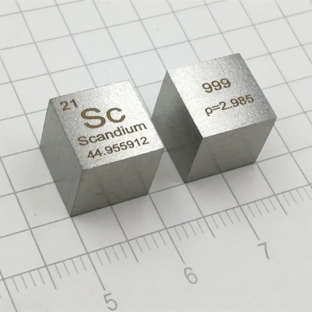 0.4''(10mm) Sc Cube 99.9% Pure Scandium Periodic Table of Elements Cube Hand Made Science Educational DIY Crafts Display