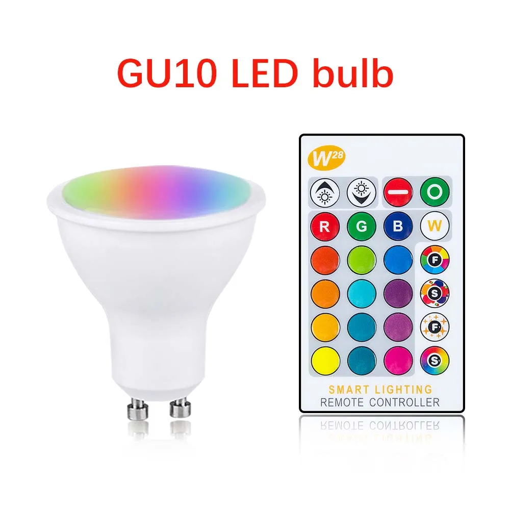 GU10 LED Bulb 10W AC85-265V RGBW RGBWW Led Lamp Dimmable IR Remote Control Ampoule Bombillas Room Home Party Festival Decor