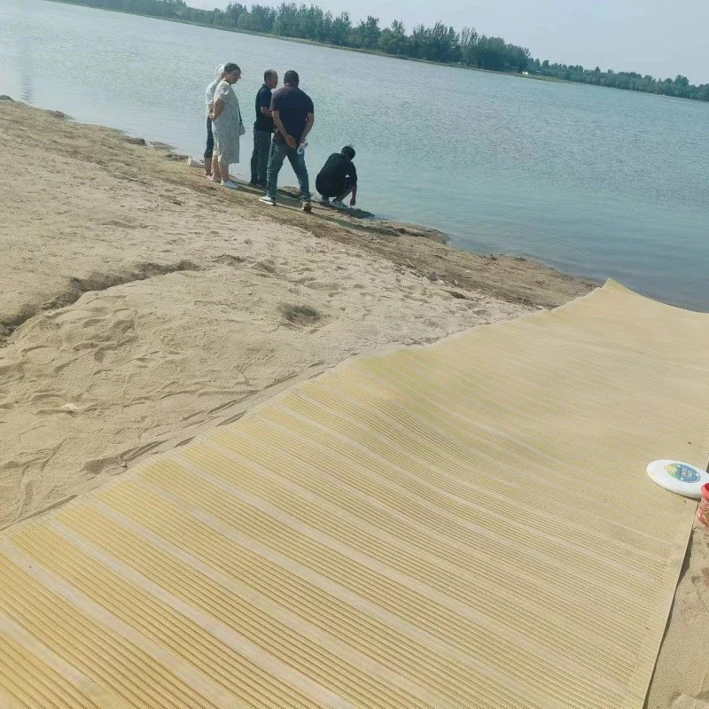 حصيرة شاطئ رملية غير قابلة للانزلاق يمكن الوصول إليها للكرسي المتحرك #4