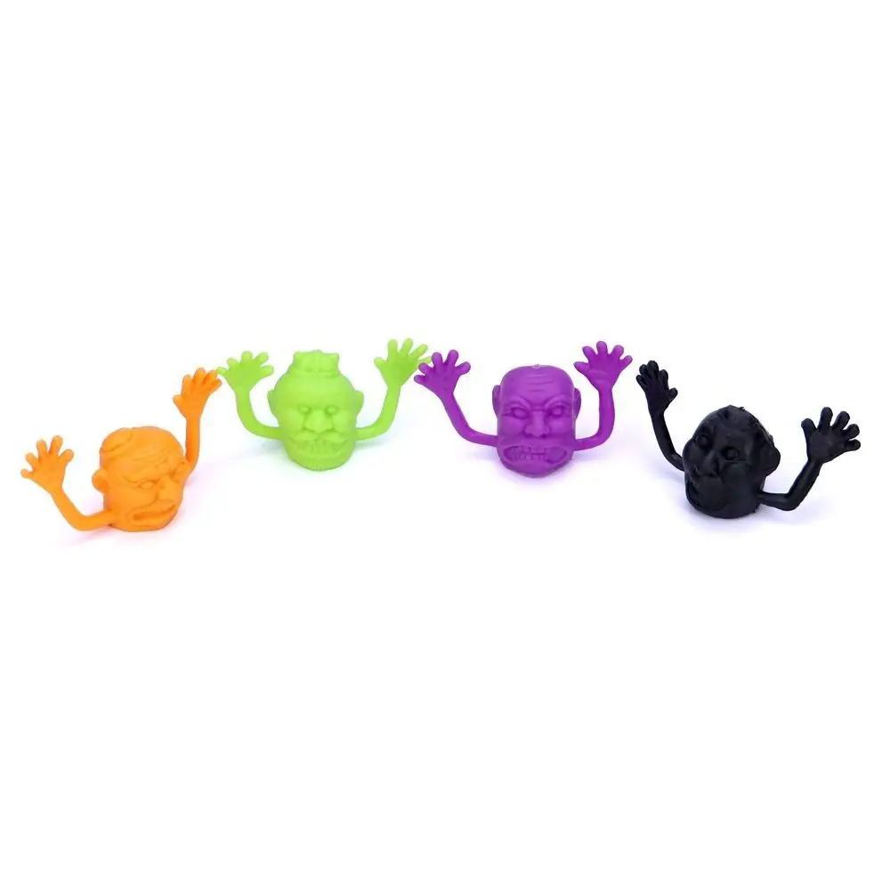 5pcs Ghost Head Mini Ghost Head Finger Puppets Plastic Halloween Ghost Head Finger Toys Mini Novelty Funny