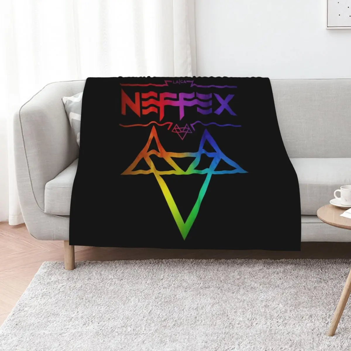 

neffex-rainbow Throw Blanket Multi-Purpose Soft Beds funny gift for winter Blankets