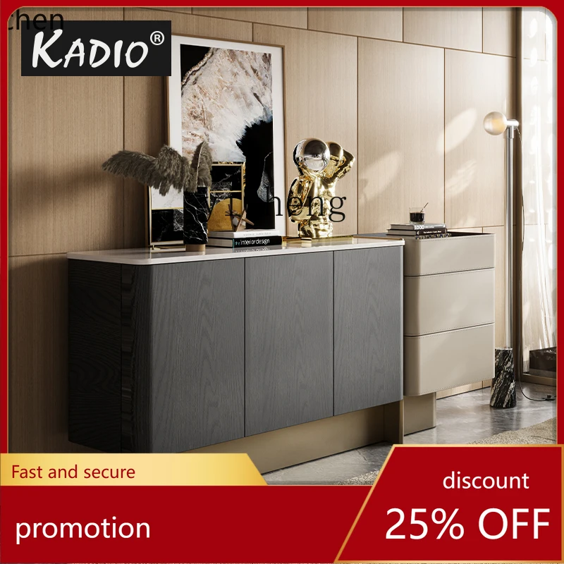 

HXL Minimalist Sideboard Natural Marble Light Luxury Storage Entryway Cabinet