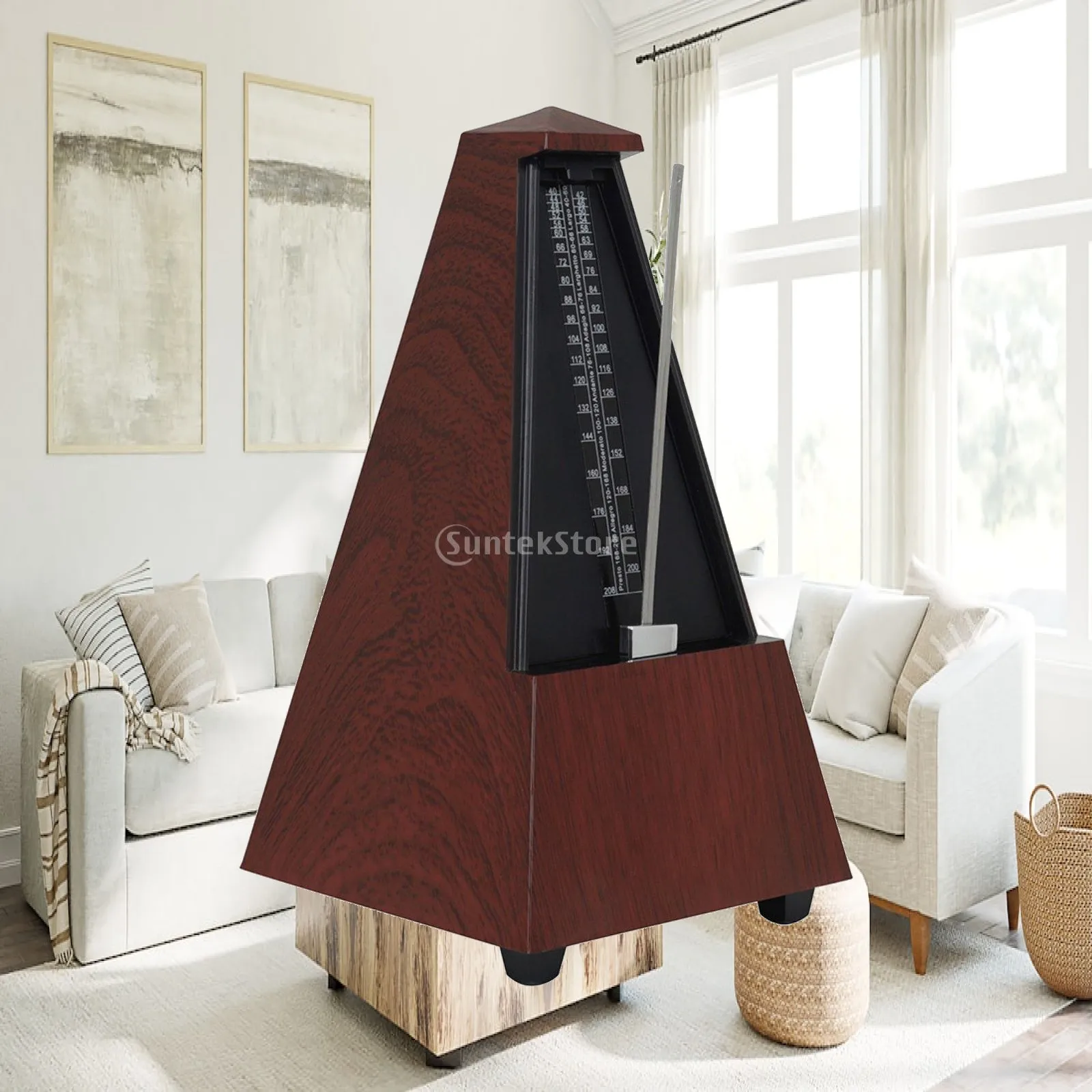 Metronome Mechanical Classic Pyramid Timer Rhythm Accessory for Violin Guitar Piano Training