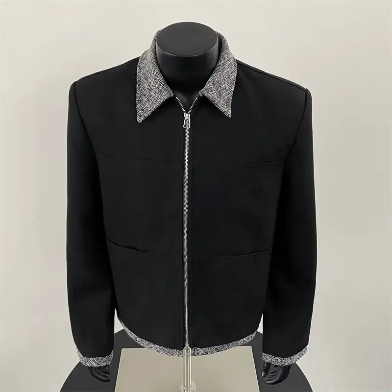 

Мужское пальто из шерстяной смеси в морском стиле, полосатое, с белыми пуговицами, для пляжного отдыха, летнее, легкое