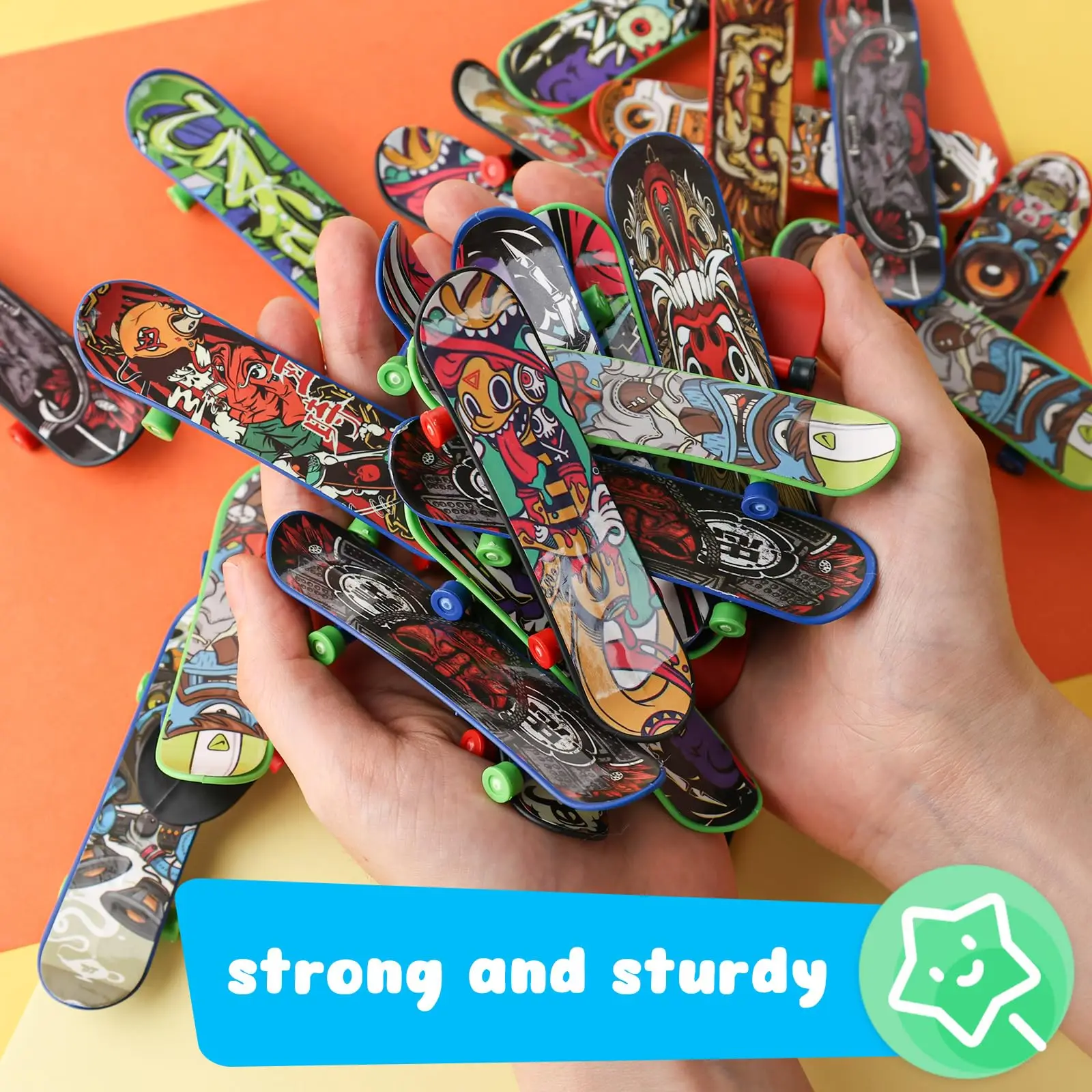 50 stuks mini vingerskateboards, vingerboards speelgoed mini skateboard voor kinderfeestjes, verjaardagscadeautjes, klaslokaal