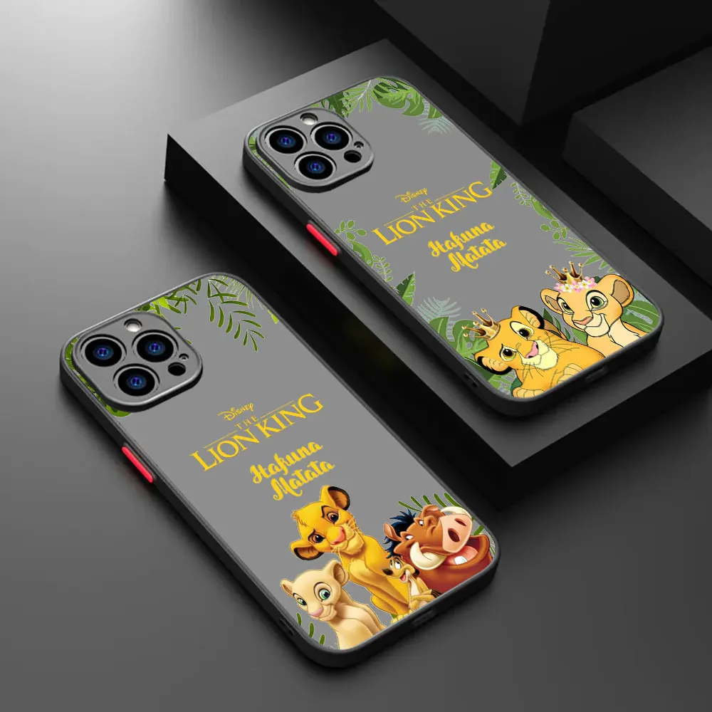 Disney The Lion King Hakuna Matata Cases For Apple iPhone 15 14 13 12 11 XS Pro Max Mini 8 7 Plus SE XR Phone Case Frosted Cover