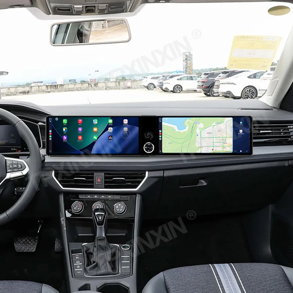 Dual 12.3 Inch HD For Volkswagen Sagitar 2023 Android13 CarPlay Car Radio GPS Navigation Multimedia Player Head Unit Stereo Auto