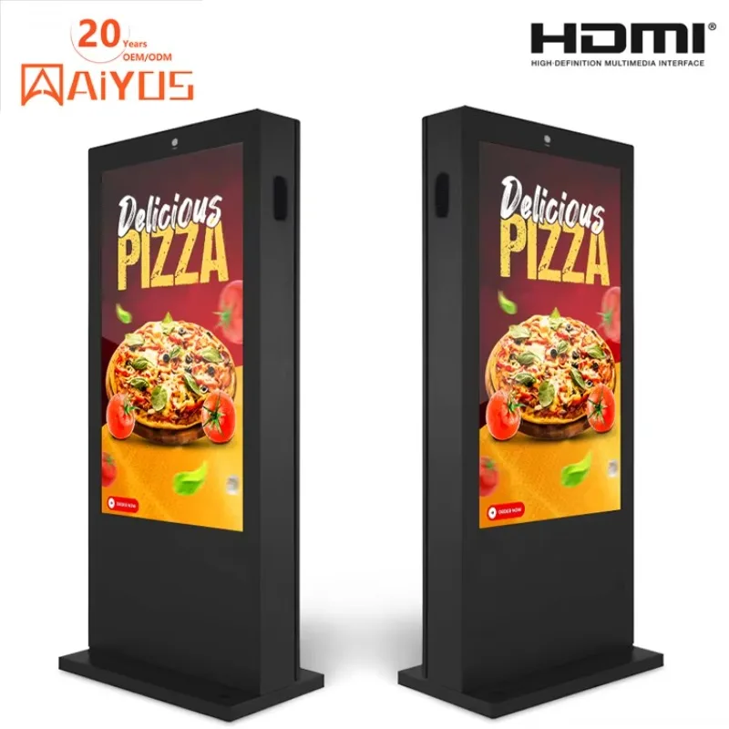 43 Inch Android Wifi 2500nits High Brightness IP67 Outdoor Digital Signage Totem Standing Advertising Kiosk